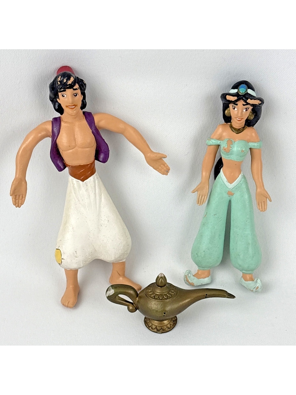 Vintage PAX Disney Aladdin Bendable PVC Poseable Aladdin Jasmine Lamp